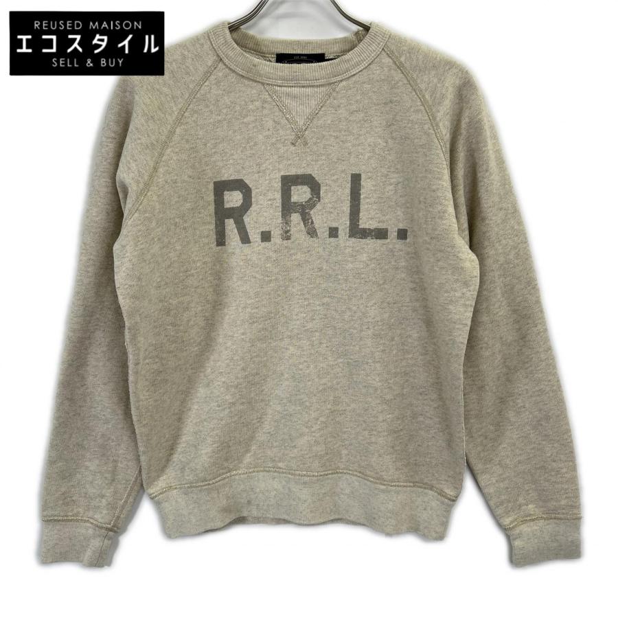 RRL ダブルアールエル 782895512001 ベージュ/オートミール コットン混 フロントロゴ フリーススウェットプルオーバー S RRL ダブルアールエル 782895512001 ベージュ/オートミール コットン混