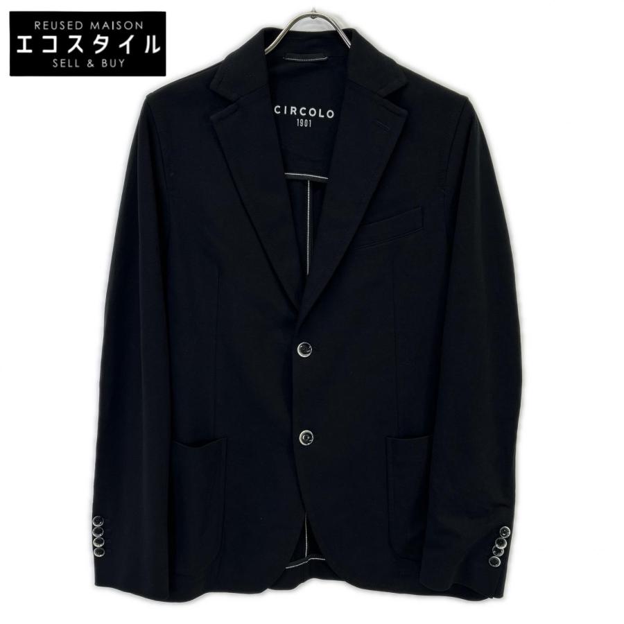 CIRCOLO1901 チルコロ1901 CN2531-2 ブラック コットン混 サイドベンツ 