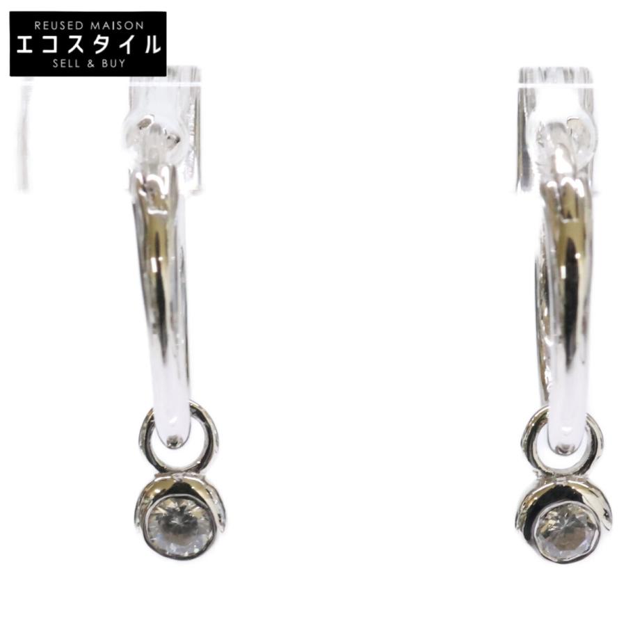 美品 MISSOMA ミッソマ 925 テニスチャーム ミニ フープ ピアス 