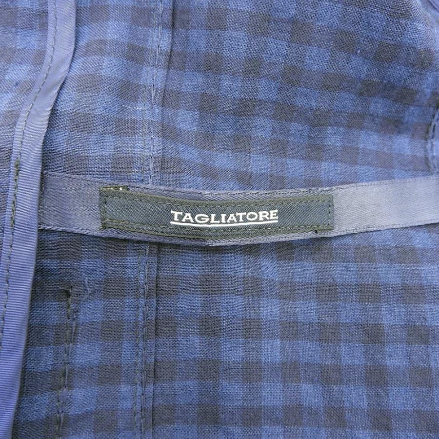 TAGLIATORE タリアトーレ リネンウール ブロックチェック 2B 