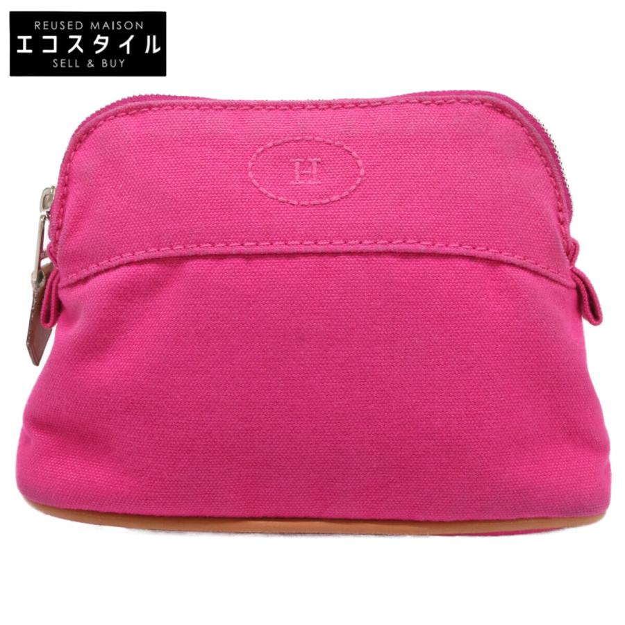 HERMES エルメス シルバー金具 Hロゴ ボリード ポーチ ミニミニ 