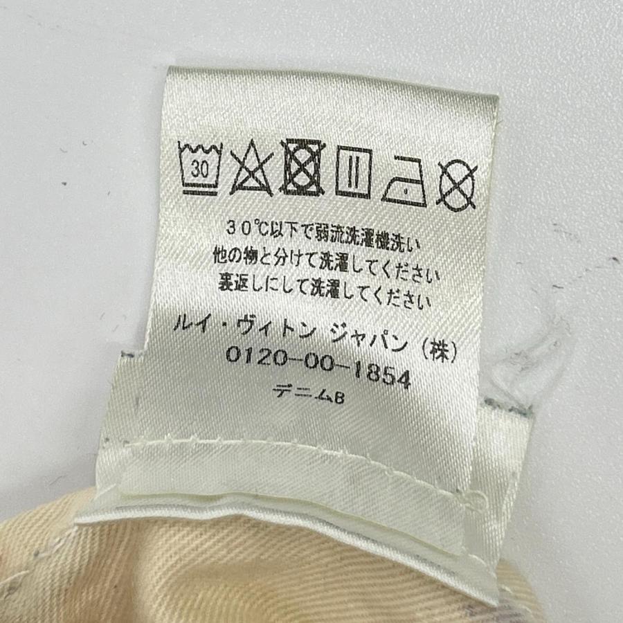 LOUIS VUITTON ルイヴィトン インディゴ LVロゴ刺繍 モノグラムレザー