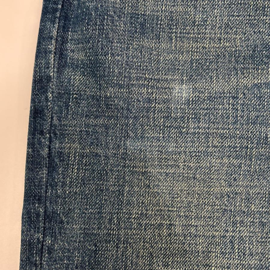 LOUIS VUITTON ルイヴィトン インディゴ LVロゴ刺繍 モノグラムレザー