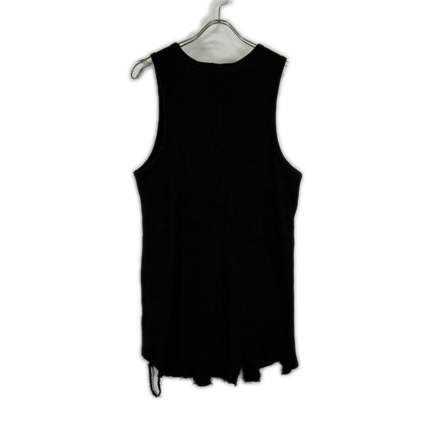 美品 ANCELLM アンセルム 26SS ANC-STD-CT04 ブラック DAMAGE WAFFLE