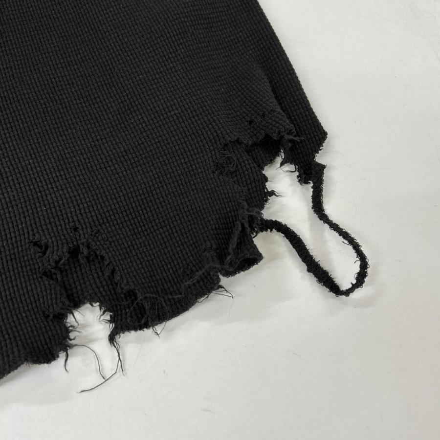 美品 ANCELLM アンセルム 26SS ANC-STD-CT04 ブラック DAMAGE WAFFLE