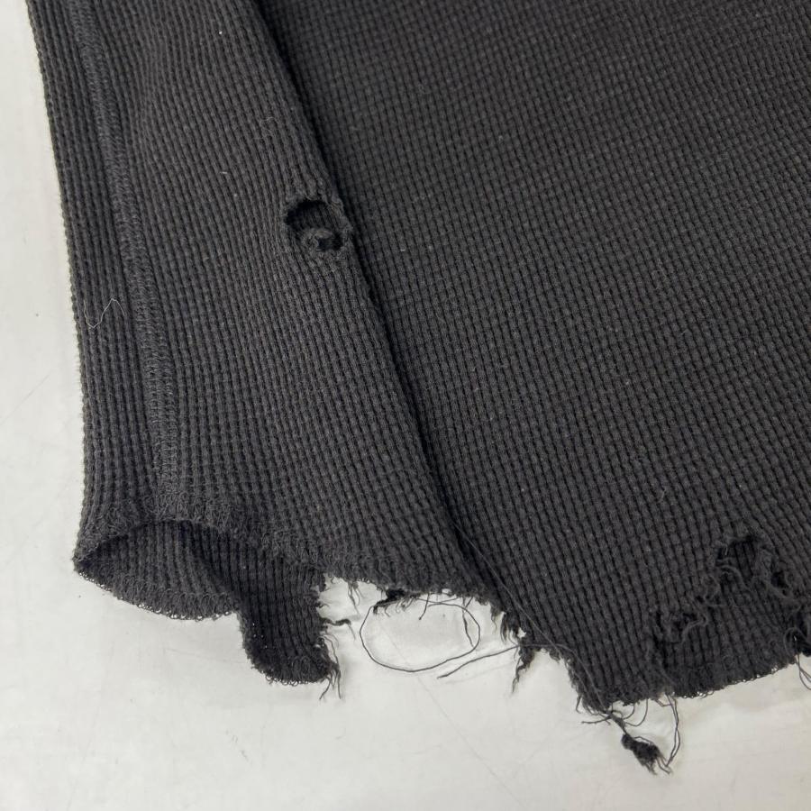 美品 ANCELLM アンセルム 26SS ANC-STD-CT04 ブラック DAMAGE WAFFLE