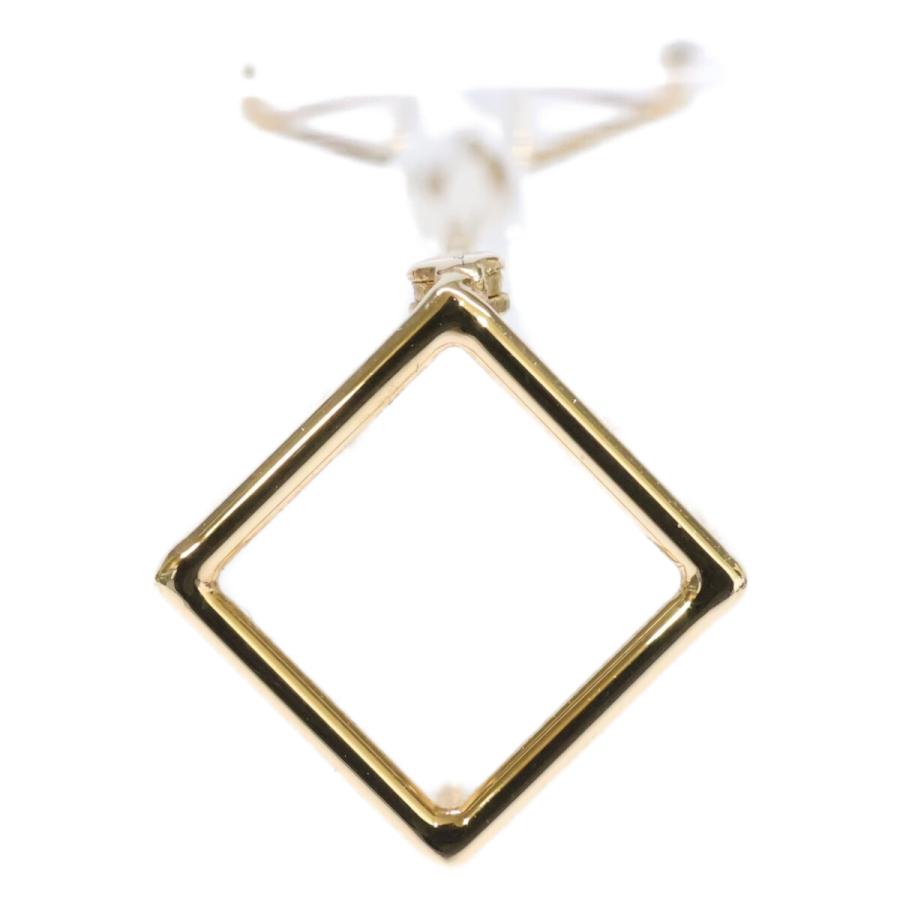 美品 shihara シハラ 750YG Rectangle Pierce 30/レクタングルピアス30