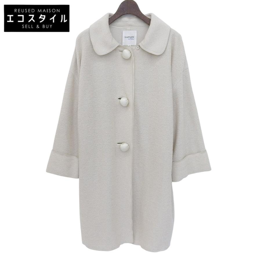 LANVIN en Bleu ランバンオンブルー ライトベージュ クルミボタン 