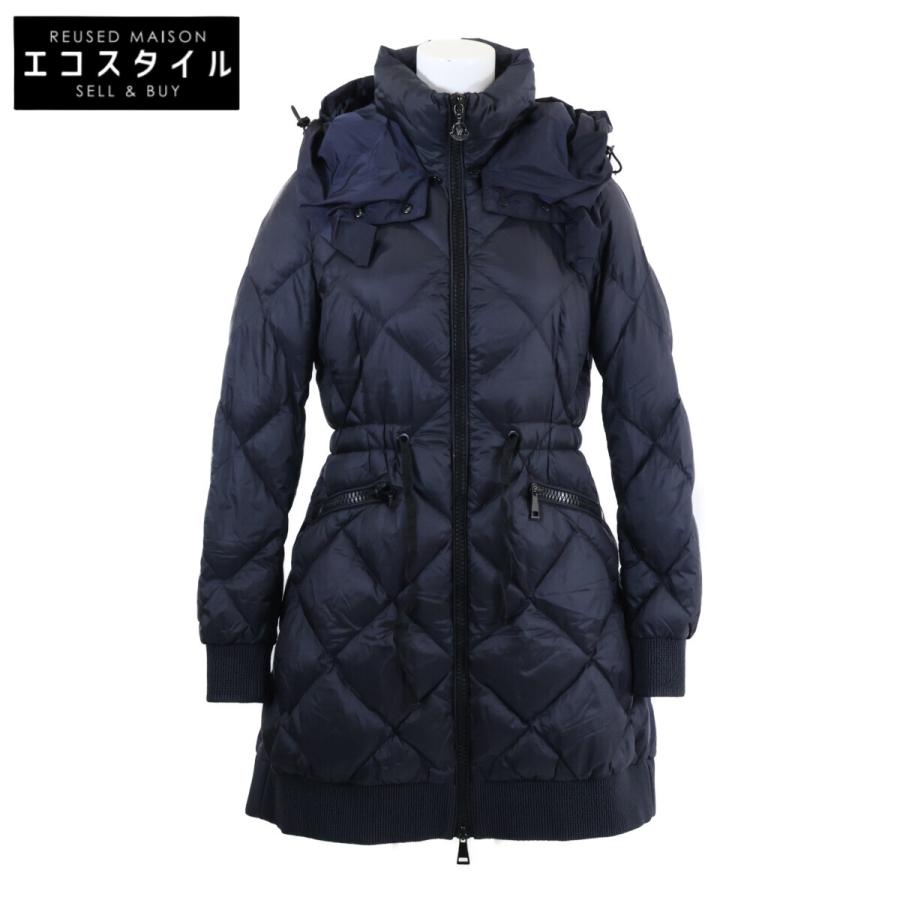 MONCLER（モンクレール） VERRERIE フード付ダウン コート 0 ネイビー 