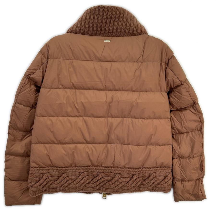 HERNO（ヘルノ） MP000129D-70064 ブラウン ニット×ナイロン切り替え 