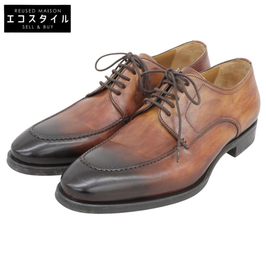 美品 MAGNANNI マグナーニ 外羽根 プレーントゥ シューズ メンズ 