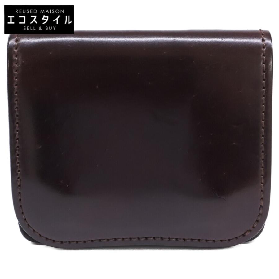 WILDSWANS ワイルドスワンズ PALM/パーム  ホーウィン社シェルコードバン××イングリッシュブライドル 二つ折りミニ財布 ワイルドスワンズ PALM/パーム ホーウィン社シェルコードバン