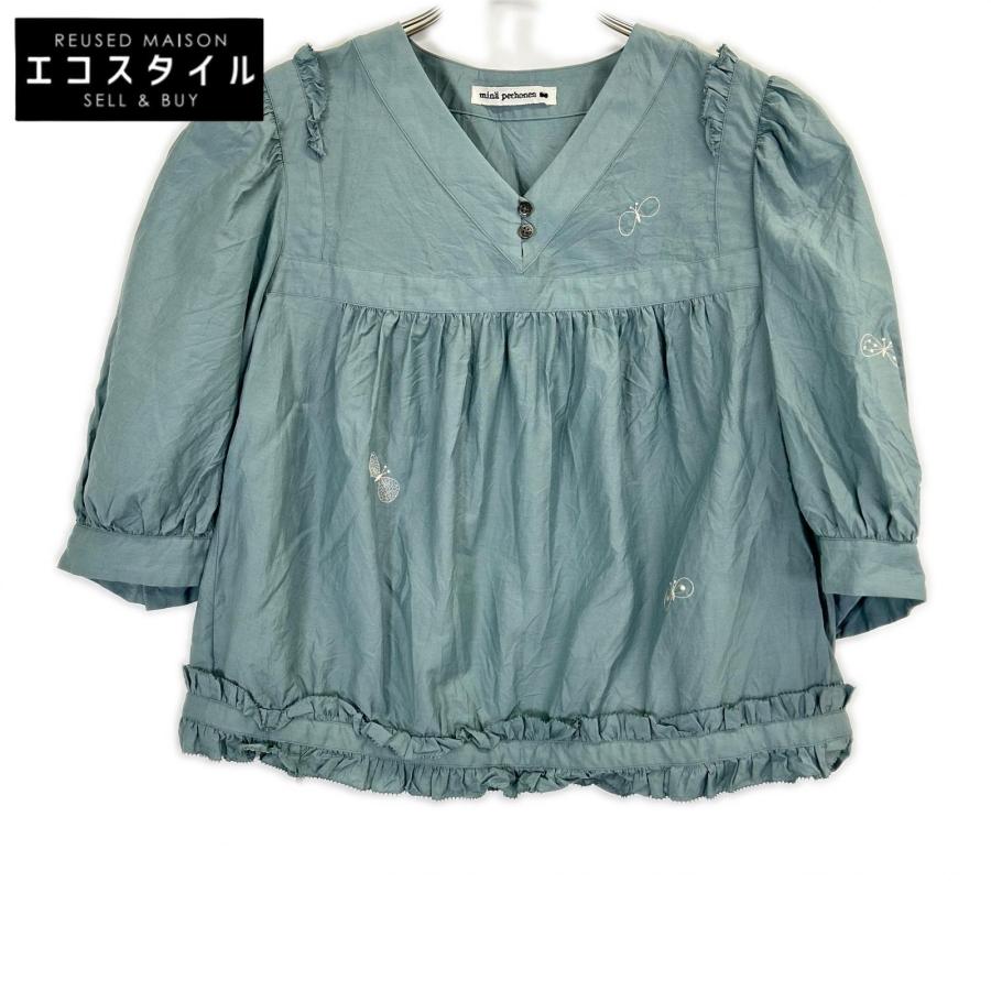 mina perhonen（ミナペルホネン） 23SS abs1258 ブルー コットンシルク
