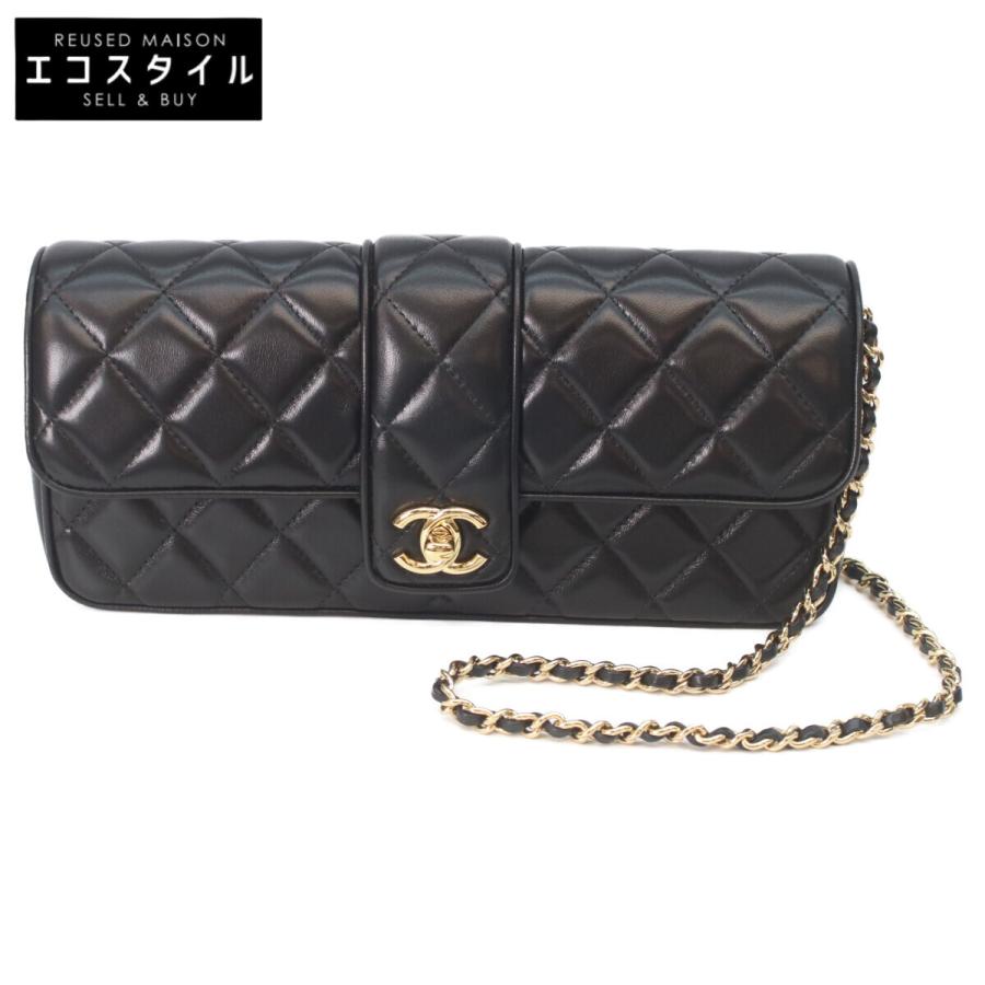 CHANEL（シャネル） 美品 25-26AWメタルプレート マトラッセ ブラック 