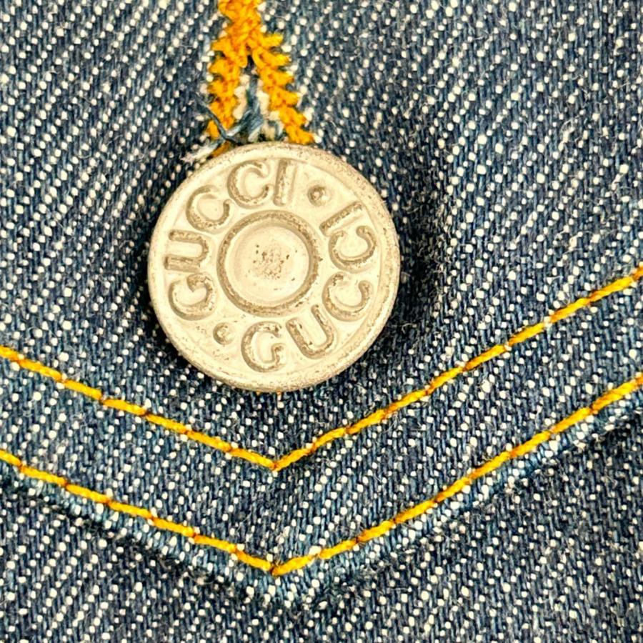 GUCCI（グッチ） ブルー系 コットン レザーパッチ 3rd デニム