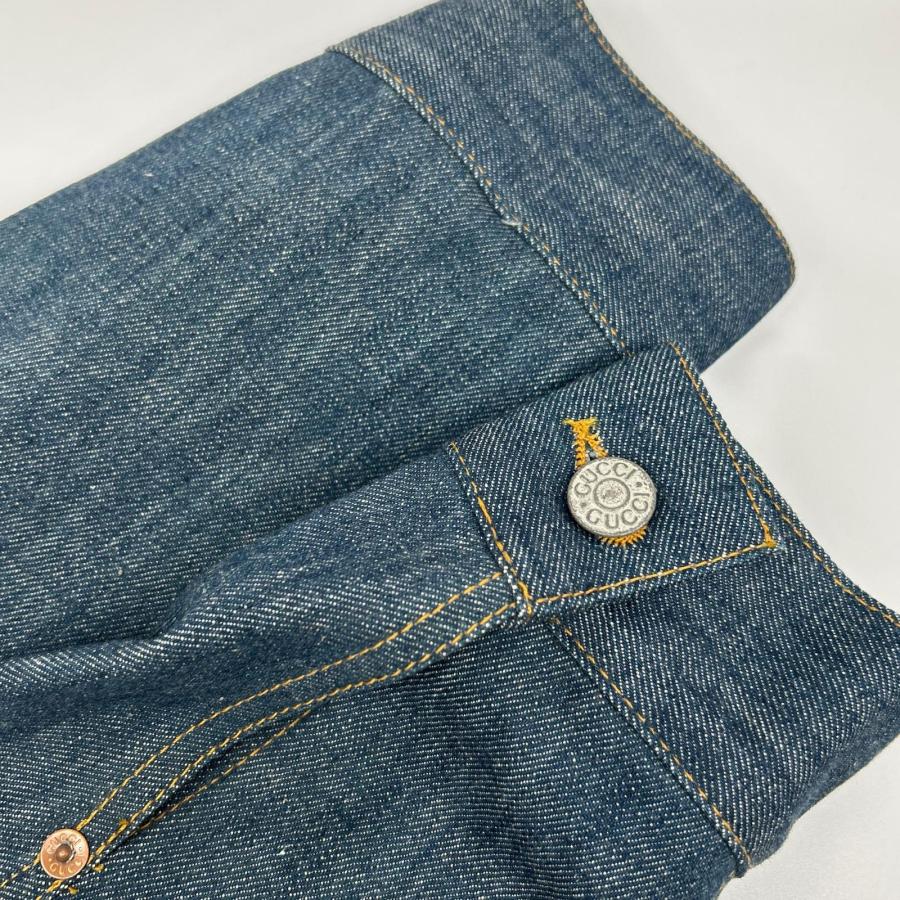 GUCCI（グッチ） ブルー系 コットン レザーパッチ 3rd デニム