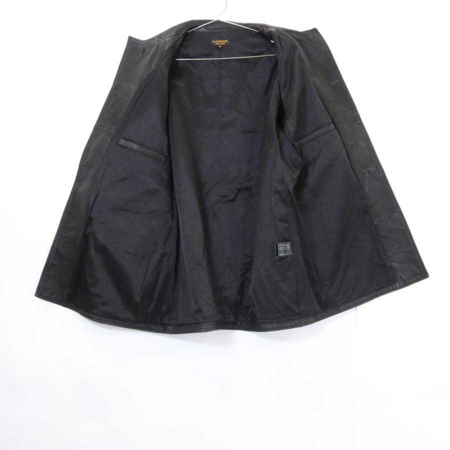 A Vontade アボンタージ RD-0106-24AW LEATHER CAR COAT レザー カー コート M ブラック メンズの画像