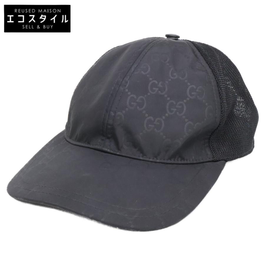 GUCCI ベースボールキャップ メッシュ GUCCI（グッチ） GG ナイロン/メッシュ ベースボールキャップ 帽子 M