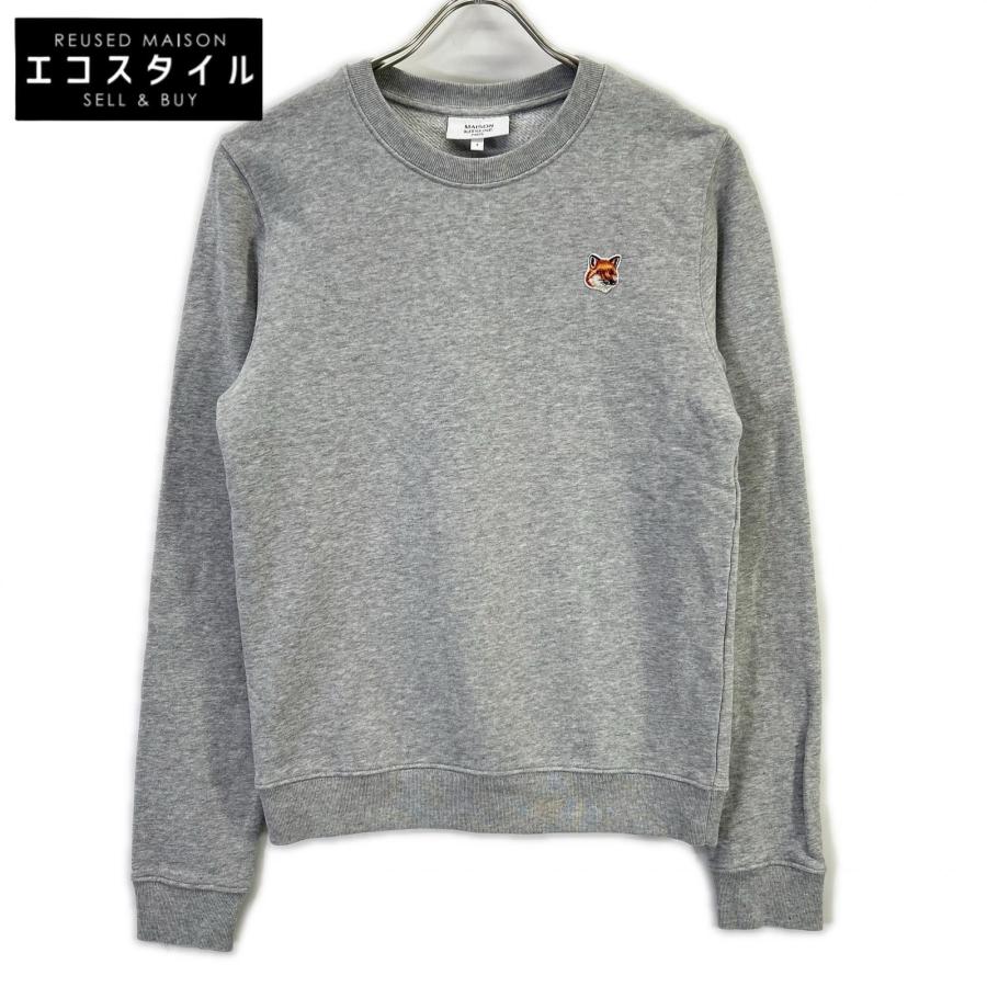 MAISON KITSUNE メゾンキツネ グレー フォックスヘッドパッチ 
