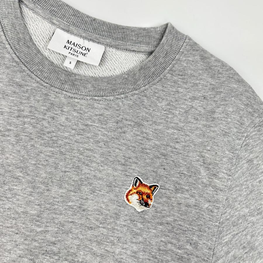MAISON KITSUNE メゾンキツネ グレー フォックスヘッドパッチ 