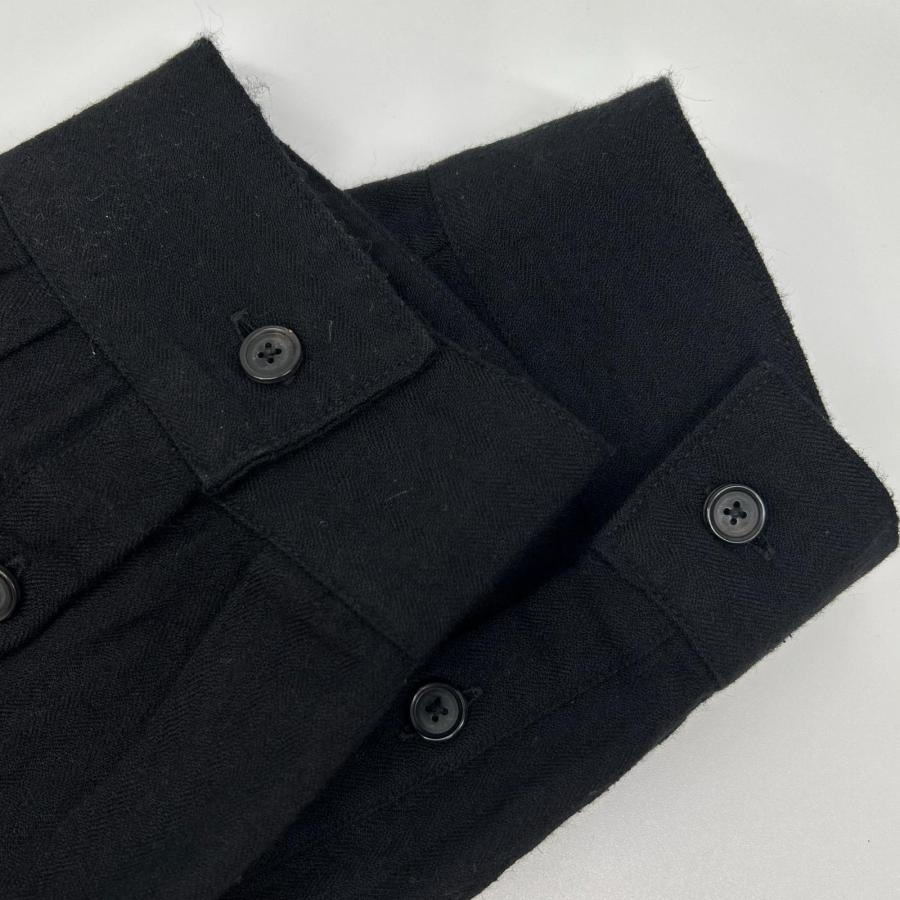 ANCELLM アンセルム 25AW ANC-SH73-A ブラック WASH WOOL TAILORED SHIRT ブラック 2 トップス ウール メンズ 中古の画像