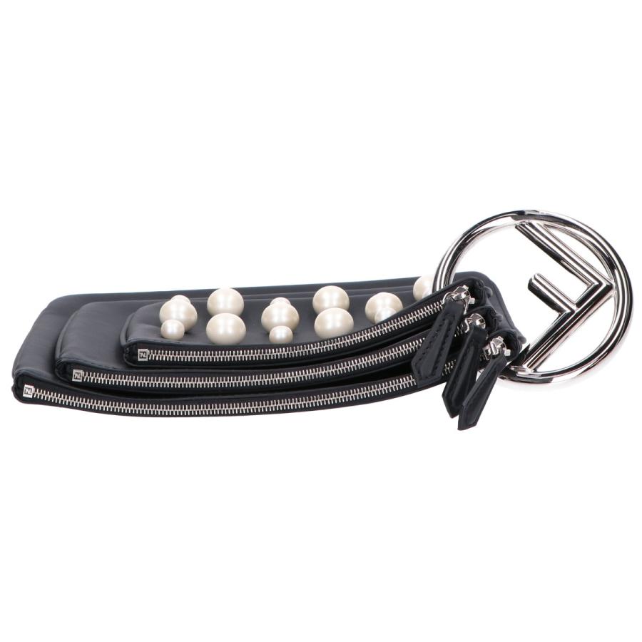 FENDI（フェンディ） 美品 8BS001 パールスタッズ トリプレット ポーチ