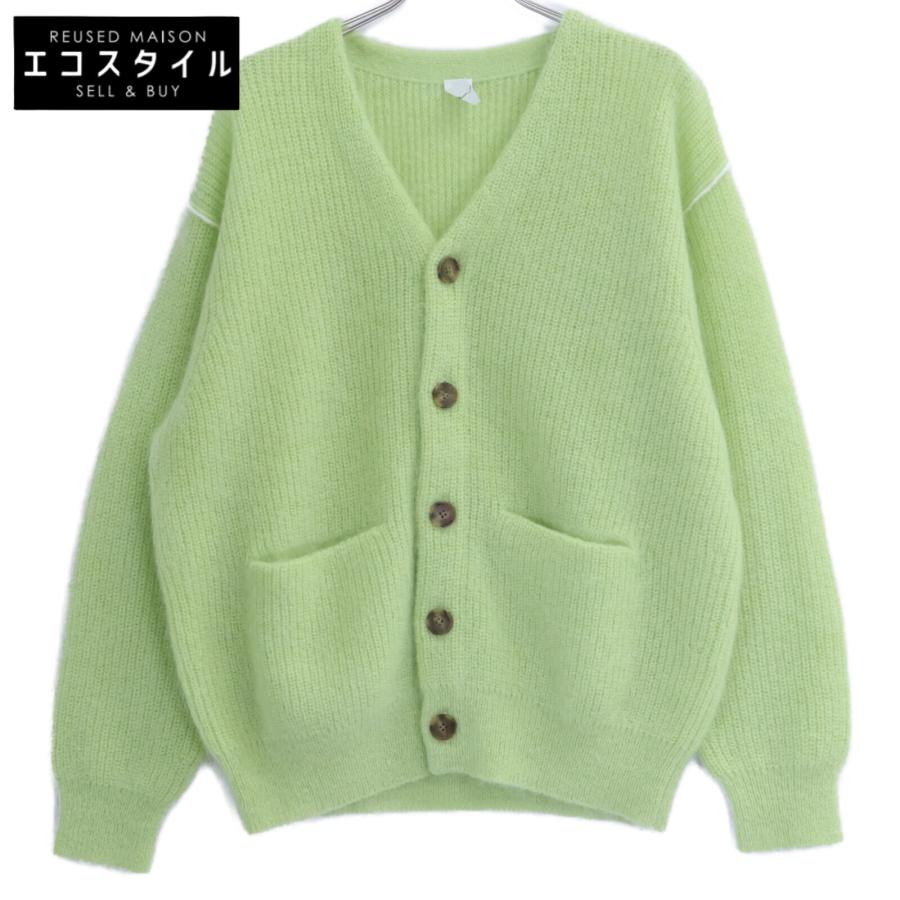 美品✨アカネウツノミヤAKANEUTSUNOMIYA モヘア混カーディガン緑 S 美品/ MEIAS メイアス MOCD-2A07 SUPER KID MOHAIR V CADIGAN スーパー