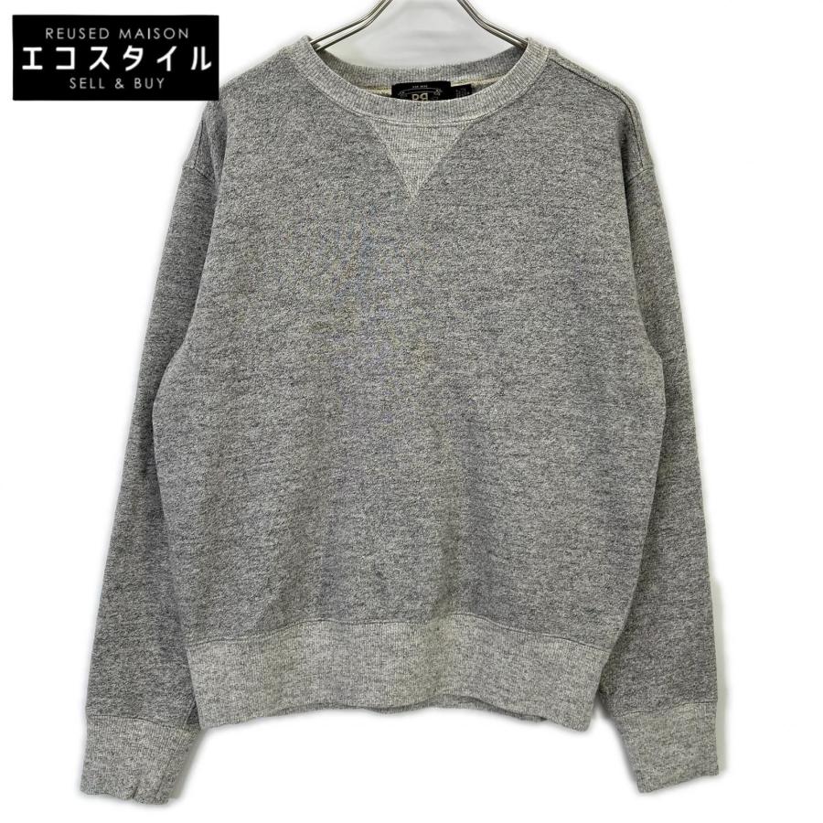 RRL ダブルアールエル グレー コットン Vガゼット クルーネック 