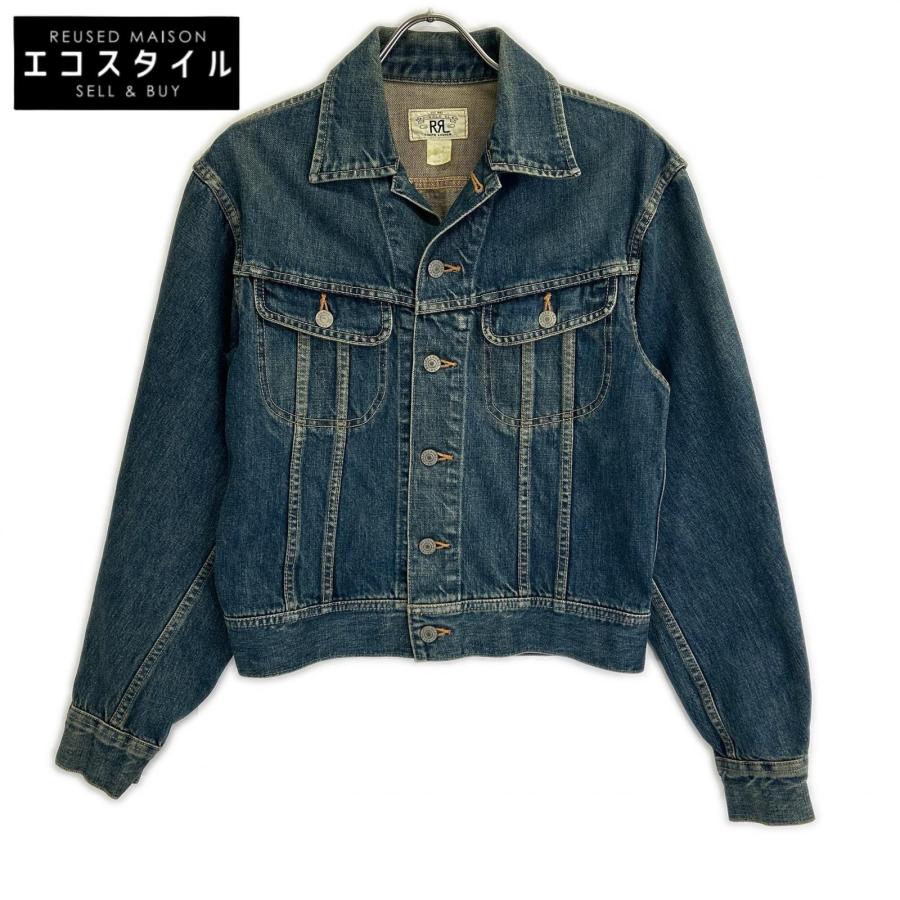 RRL ダブルアールエル JR-RS-NM-4101 インディゴ コットン メタルロゴボタン 101Type デニムトラッカージャケット M RRL ダブルアールエル JR-RS-NM-4101 インディゴ コットン メタルロゴ