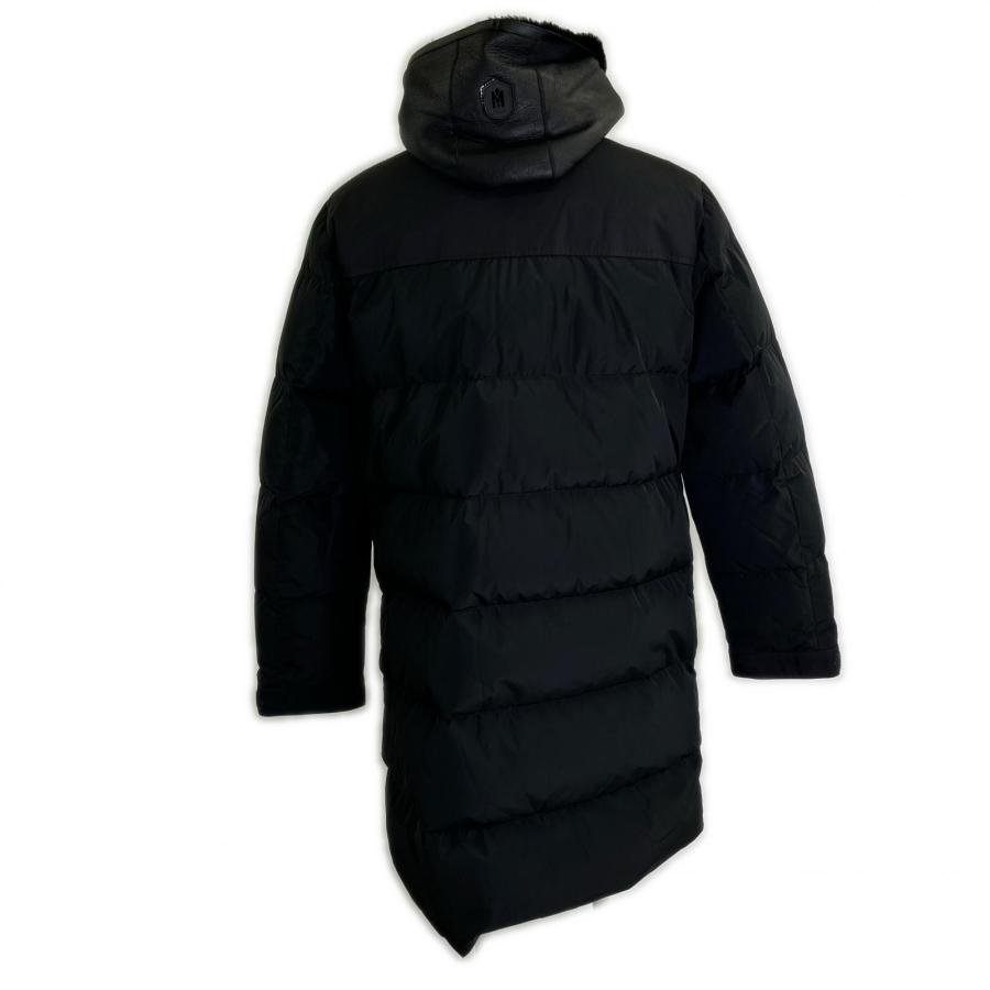 Mackage マッカージュ MKGRILEY5 RILEY ライリー ムートンレイヤードカラー・フード付 フルジップ ダウンジャケット 40 Mackage マッカージュ MKGRILEY5 RILEY ムートンレイヤードカラー