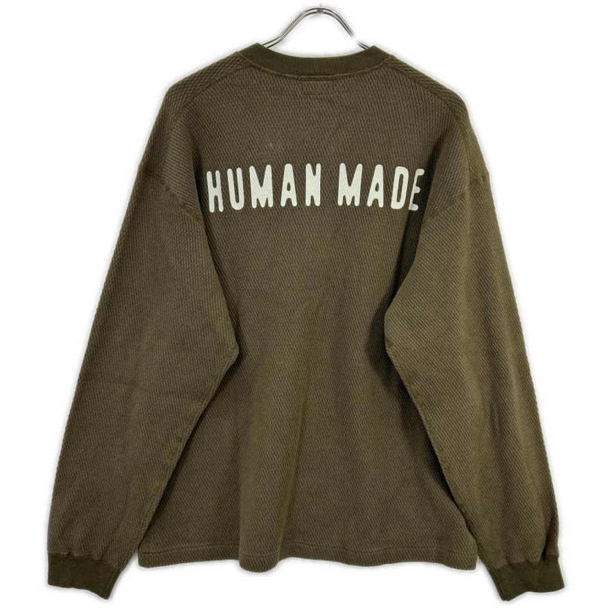 HUMAN MADE ヒューマンメイド HM31CS020 カーキ HENLEY NECK SHIRT