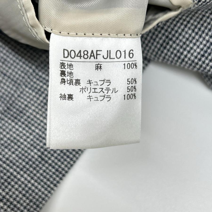 美品/ PAPAS パパス D048AFJL016 ネイビー×ホワイト ハウンドトゥース 