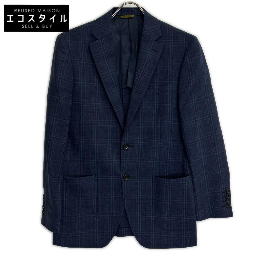 D'URBAN（ダーバン） DURBAN ネイビー ウール100 チェック柄 2B