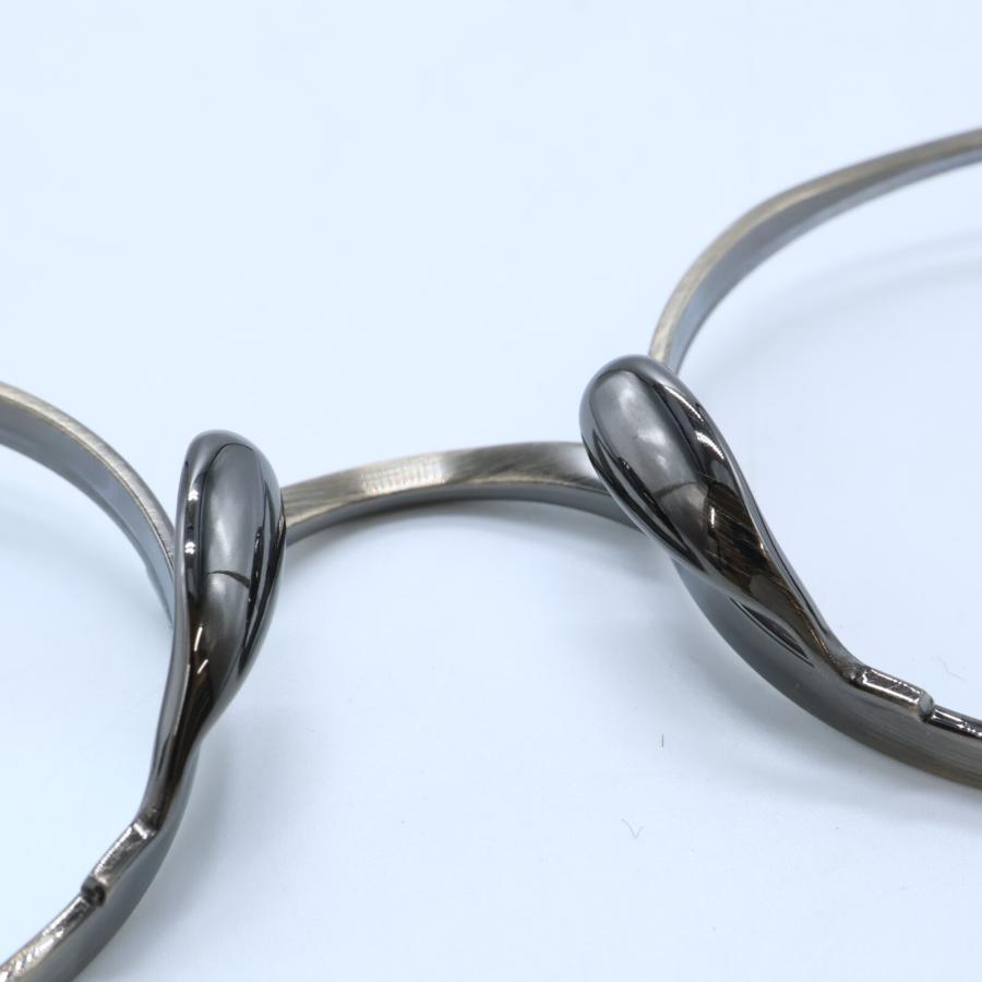 KameManNen カメマンネン 【美品】KMN9918 DBR TITANIUM オーバルシェイプ アイウェア 48□22-145 美品 KameManNen カメマンネン KMN9918 AG TITANIUM オーバルシェイプ