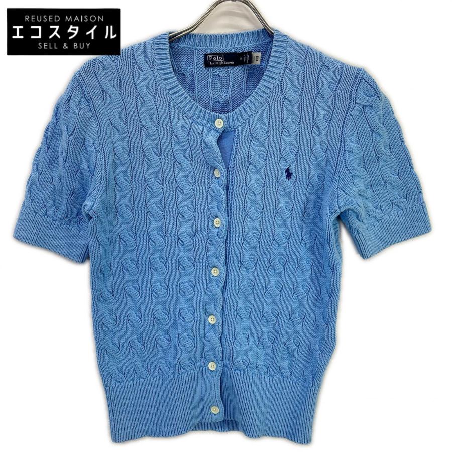 ラルフローレン★ポニー 刺繍 ケーブルニット カーディガン ネイビー ピンク POLO RALPH LAUREN（ポロ・ラルフローレン） ポロ ラルフローレン