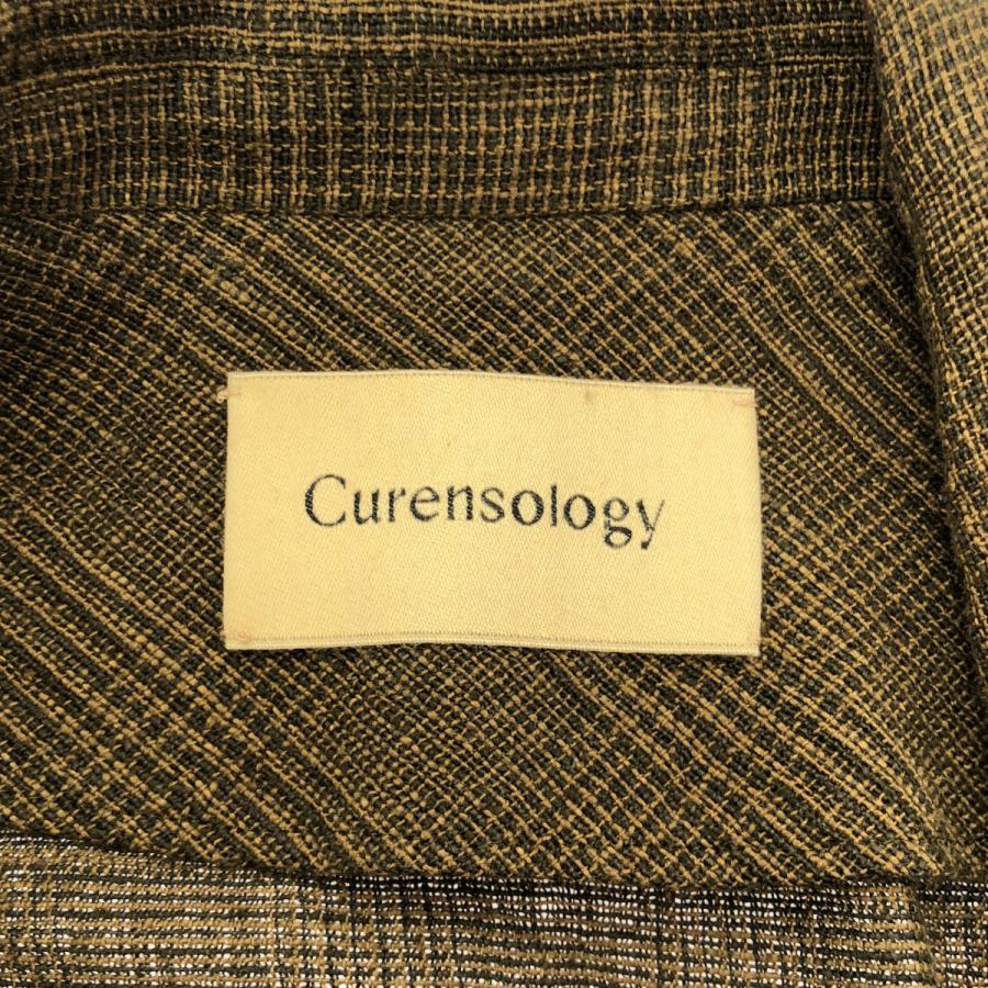 カレンソロジー Curensology 25AW カーキ グレンチェック リネンシルク