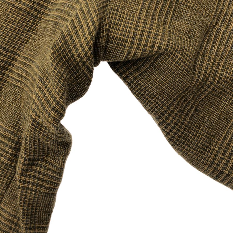 カレンソロジー Curensology 25AW カーキ グレンチェック リネンシルク