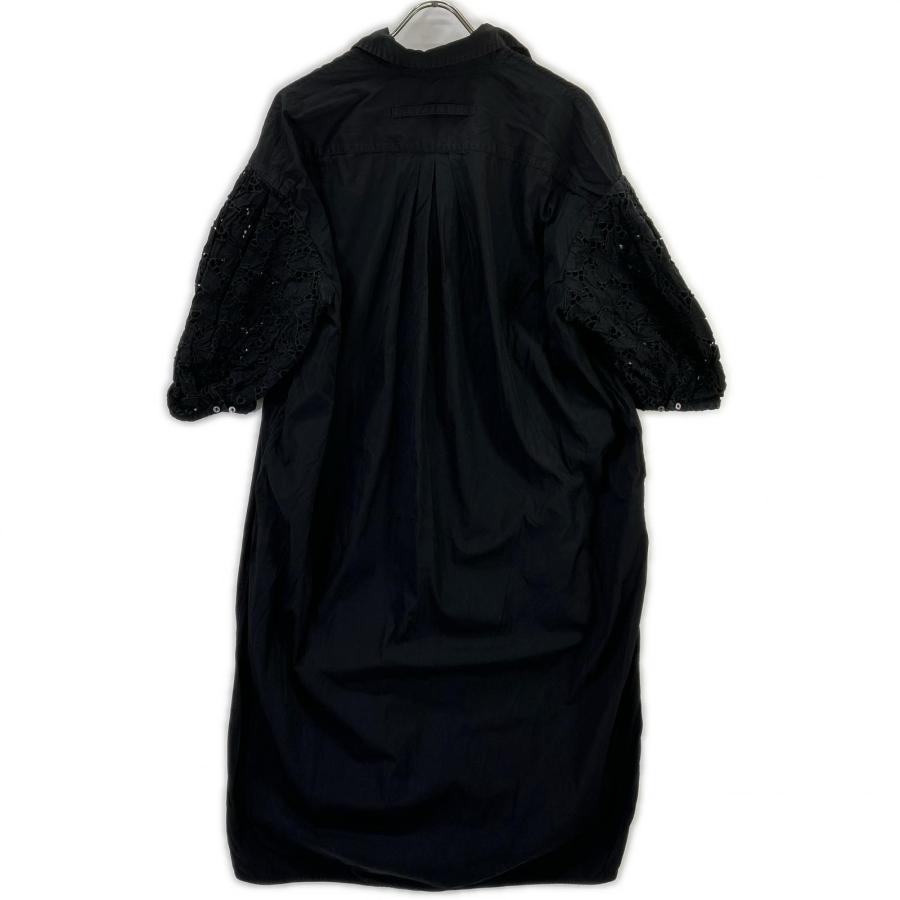 TICCA ティッカ TAHS-317-02 ブラック コットン レースパフスリーブ 