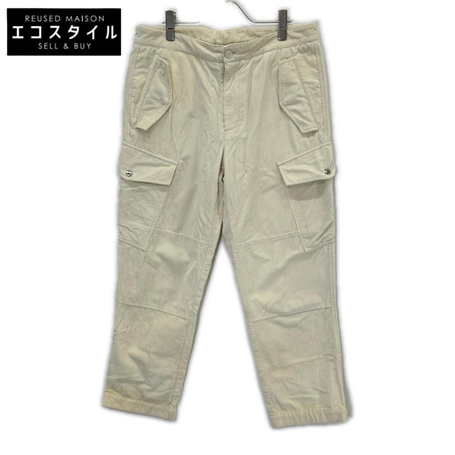 MONCLER モンクレール 【GENIUS】MONCLER 1952 PANTALONE SPORTIVO アイボリー コーデュロイカーゴパンツ 46 MONCLER（モンクレール） GENIUS MONCLER 1952 PANTALONE SPORTIVO