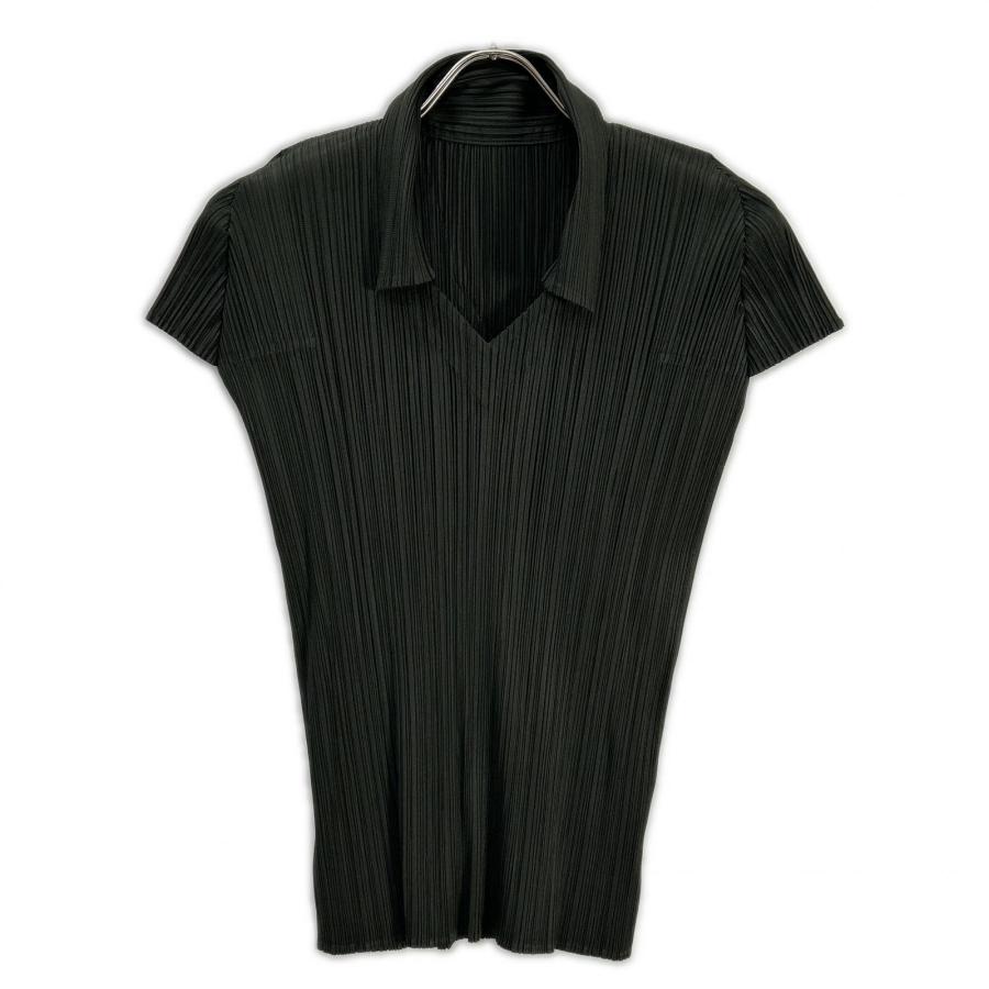PLEATS PLEASE（プリーツ プリーズ） 美品/ PP33-JK149 チャコール 襟