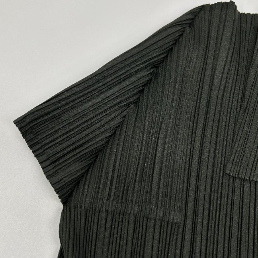 PLEATS PLEASE（プリーツ プリーズ） 美品/ PP33-JK149 チャコール 襟