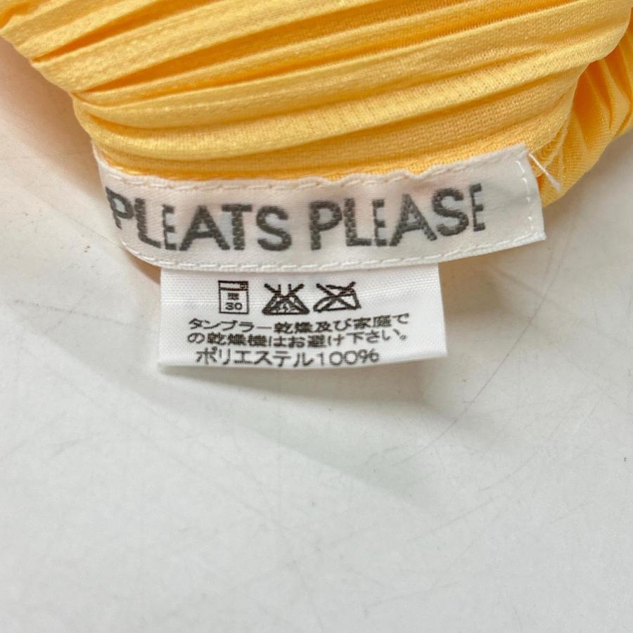 極美品✨PLEATS PLEASE サイズ4 襟付き プリーツブラウス 黄色長袖