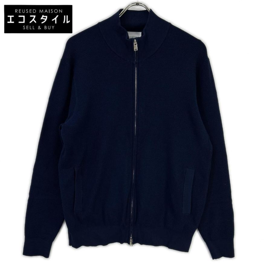 MACKINTOSH PHILOSOPHY マッキントッシュフィロソフィー H1N37-457-29 ネイビー ミニワッフル スタンドジップアップニット 40 マッキントッシュフィロソフィー H1N37-457-29 ミニワッフル スタンド