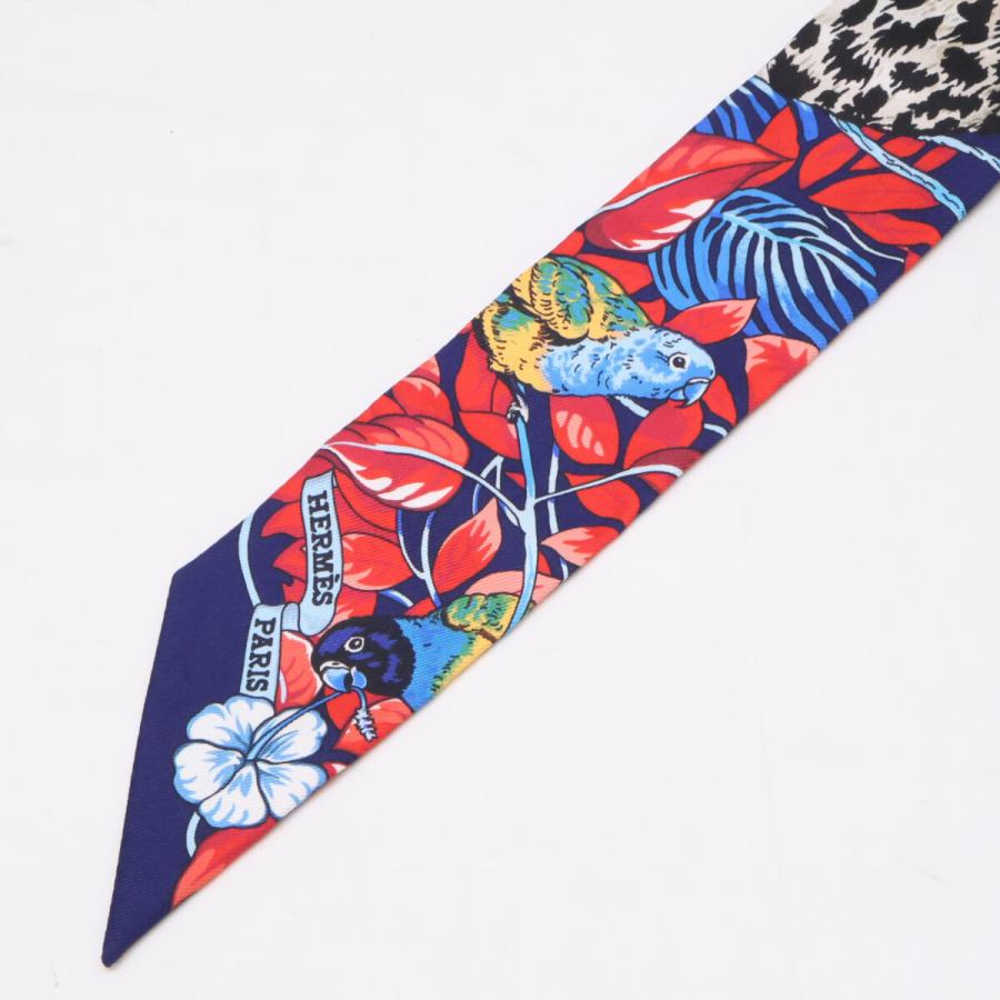 【新品・未使用】エルメス シルク ツイリー スカーフ ジャングルラブラブ 美品 HERMES エルメス JUNGLE LOVE ジャングルラブラブ シルク