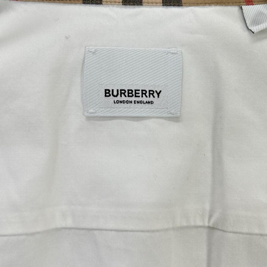 BURBERRY（バーバリー） 8032308 TBモノグラム刺繍 長袖シャツ 白