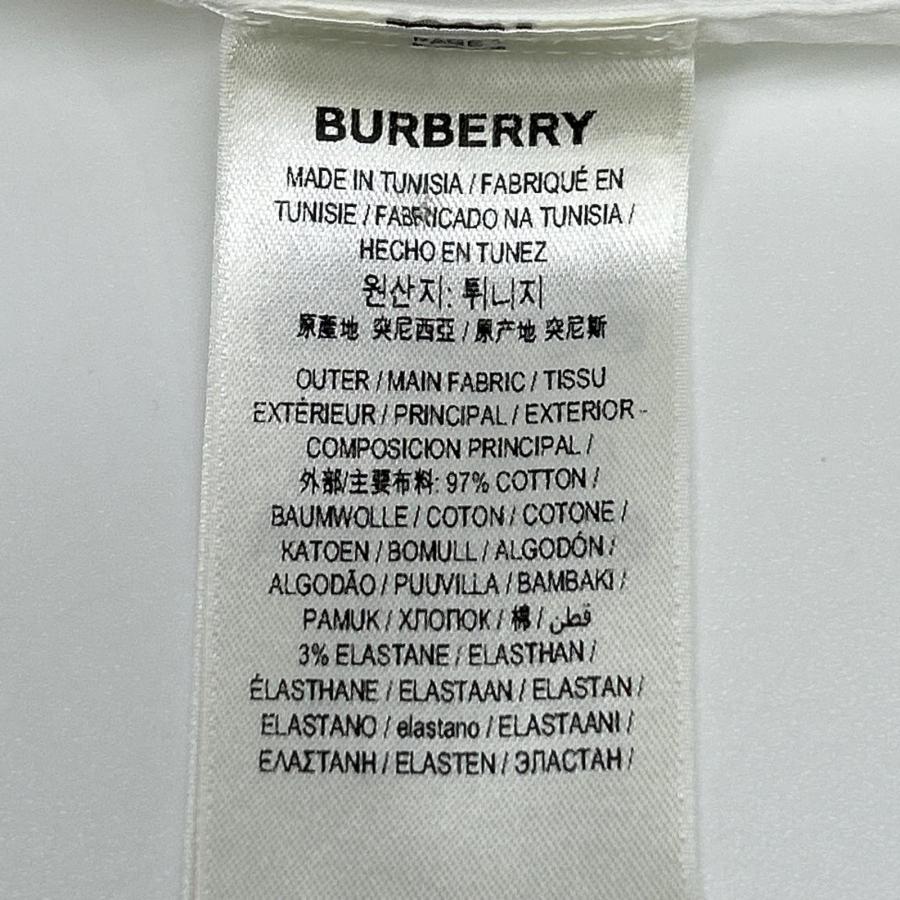 BURBERRY（バーバリー） 8032308 TBモノグラム刺繍 長袖シャツ 白