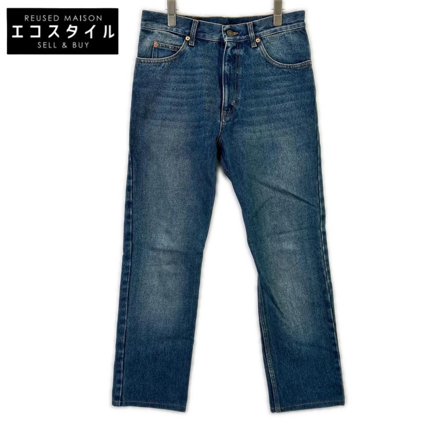 GUCCI（グッチ） 623953 ライトインディゴ レザーパッチ ストレート