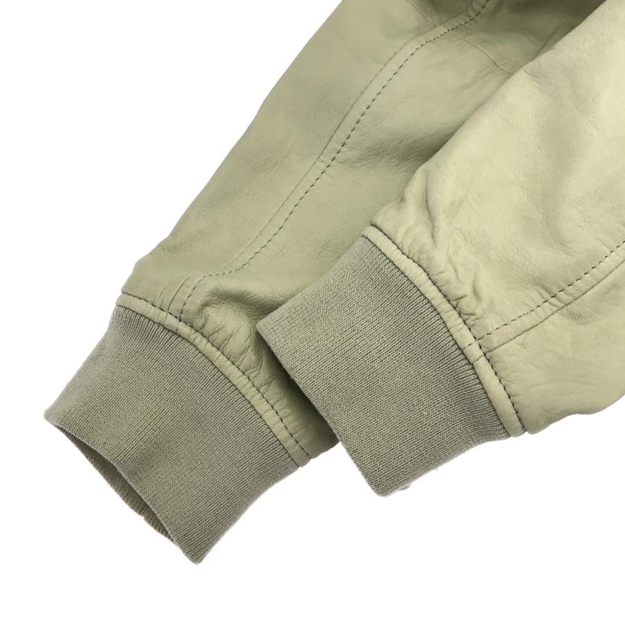 DIESEL ディーゼル オフホワイト レザー Our Superior Leather Quality ジップアップジャケット S DIESEL（ディーゼル） オフホワイト レザー Our Superior Leather