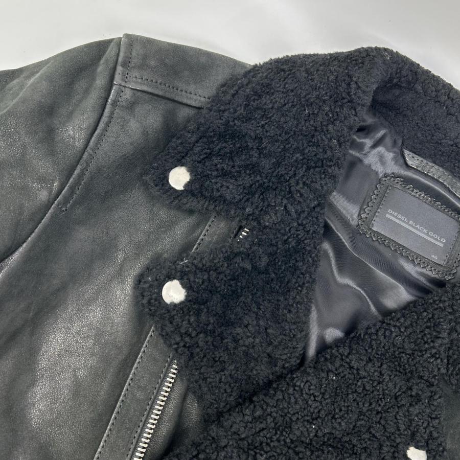 DIESEL BlackGold ディーゼルブラックゴールド ブラック シープスキン