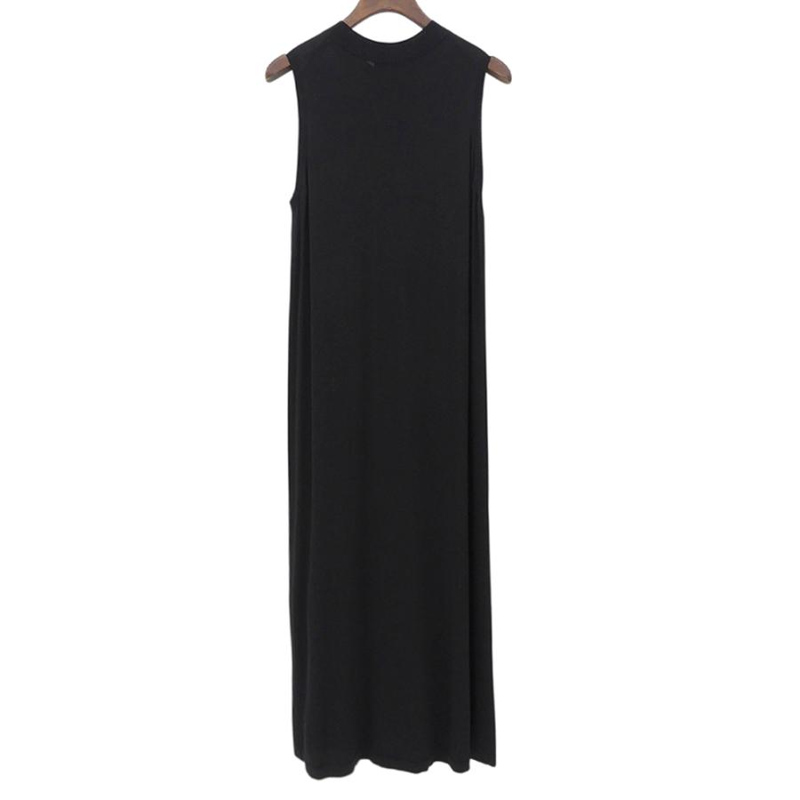 美品 セオリー サマーニット ノースリーブ ワンピース 黒 S 2022ss theory（セオリー） New Dress Up SL Flare DR ノースリーブ ニット